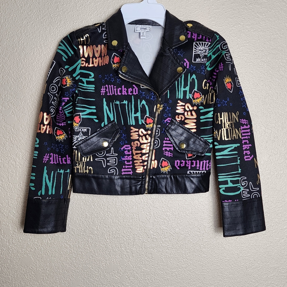 Descendants 2 Disney D-Signed Grafitti Moto Jacket Girls XS(6)